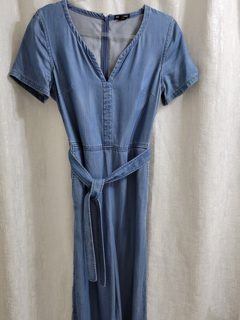 Club Monaco V Neck Denim Jumpsuit